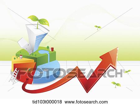 an illustration of a tower on a pie chart View Large Illustration Stock Illustration - an illustration of a tower on a pie chart. Fotosearch
