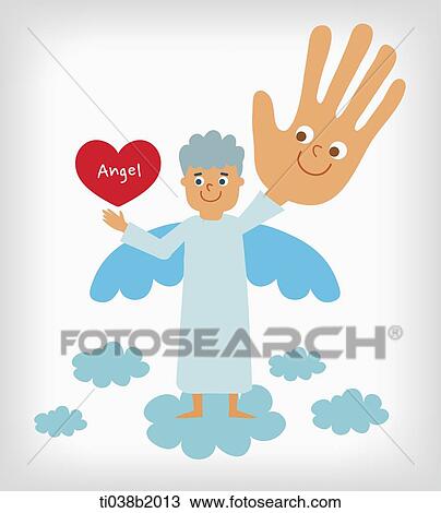 an illustration of an angel View Large Illustration Drawing - an illustration of an angel. Fotosearch