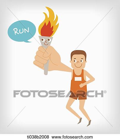 Stock Illustration - an illustration of an Olympic runner. Fotosearch