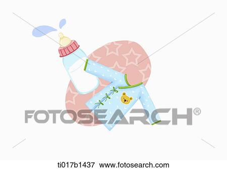 Stock Illustration - an illustration of baby equipments. Fotosearch