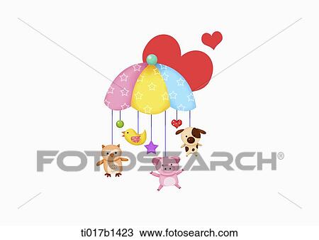 Drawing - an illustration of baby toys. Fotosearch