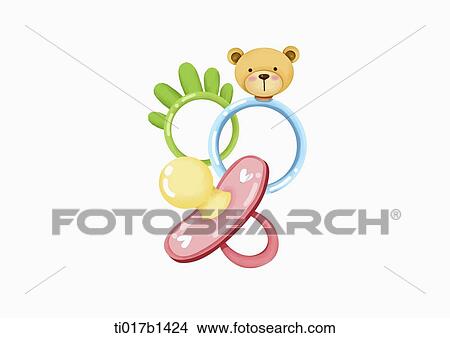 Stock Illustration - an illustration of baby toys. Fotosearch