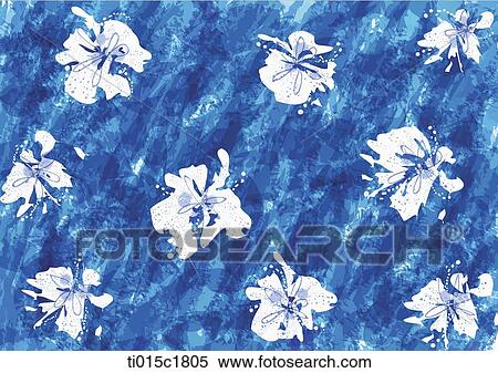 an illustration of blue flowers View Large Illustration Stock Illustration - an illustration of blue flowers. Fotosearch