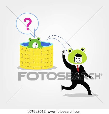 an illustration of business men as frogs View Large Illustration Drawing - an illustration of business men as frogs. Fotosearch
