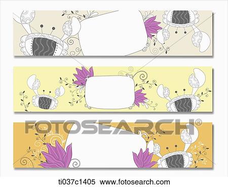 an illustration of cards with crabs View Large Illustration Stock Illustration - an illustration of cards with crabs. Fotosearch