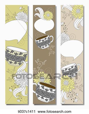 Clip Art - an illustration of cards with mugs. Fotosearch
