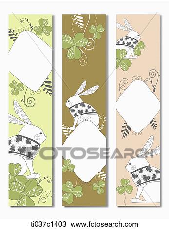 an illustration of cards with rabbits View Large Illustration Drawing - an illustration of cards with rabbits. Fotosearch