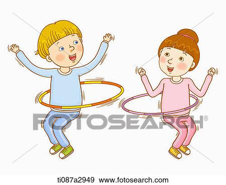 Stock Illustration - an illustration of children doing activities. Fotosearch