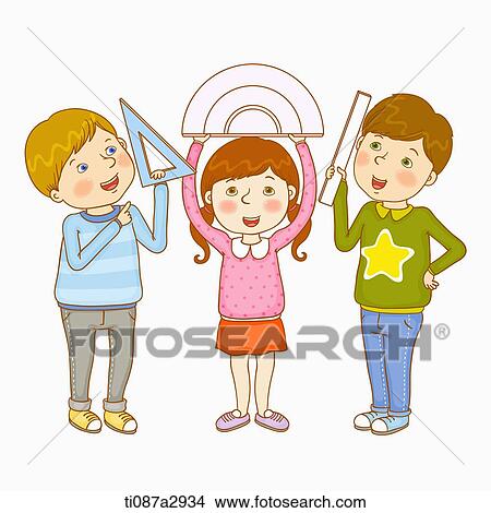 an illustration of children with mathematical objects View Large Illustration Stock Illustration - an illustration of children with mathematical objects. Fotosearch