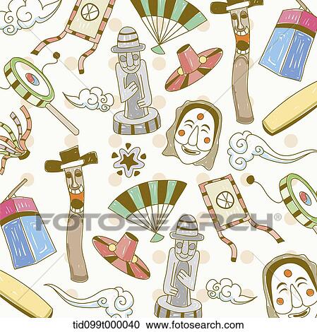an illustration of culture related objects View Large Illustration Clipart - an illustration of culture related objects. Fotosearch