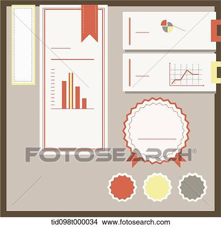 Stock Illustration - an illustration of different charts. Fotosearch