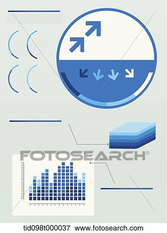 Stock Illustration - an illustration of different charts. Fotosearch