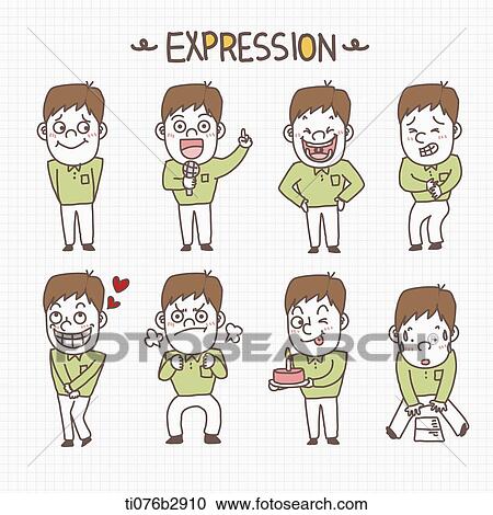 an illustration of different expressions View Large Illustration Clipart - an illustration of different expressions. Fotosearch