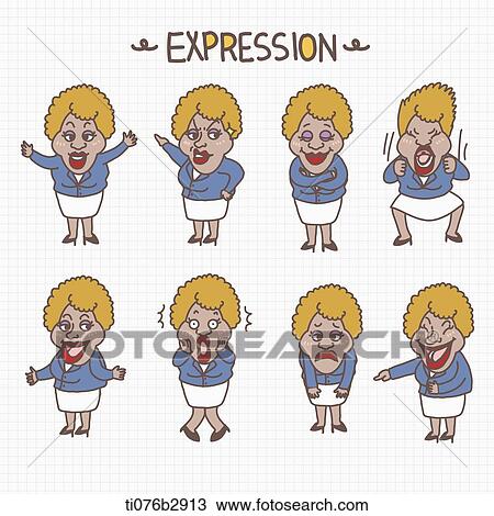 an illustration of different expressions View Large Illustration Drawing - an illustration of different expressions. Fotosearch