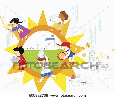 Stock Illustration - an illustration of different race people together. Fotosearch