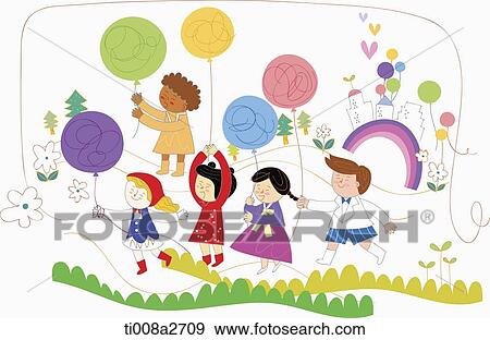 an illustration of different race people together View Large Illustration Stock Illustration - an illustration of different race people together. Fotosearch