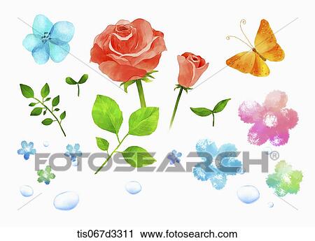 an illustration of flowers in the nature View Large Illustration Clip Art - an illustration of flowers in the nature. Fotosearch