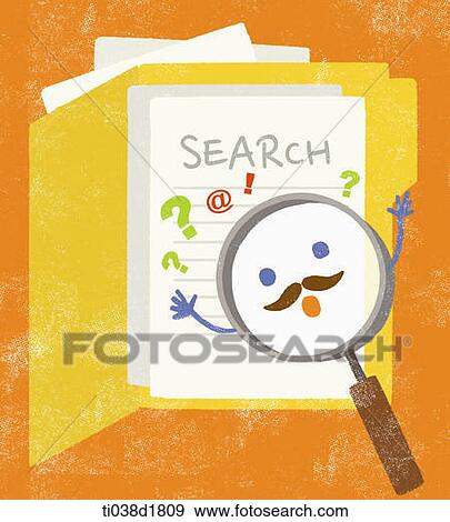 an illustration of search files View Large Illustration Stock Illustration - an illustration of search files. Fotosearch