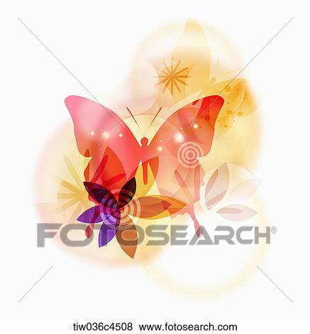artistic design of butterflies View Large Illustration Stock Illustration - artistic design of butterflies. Fotosearch