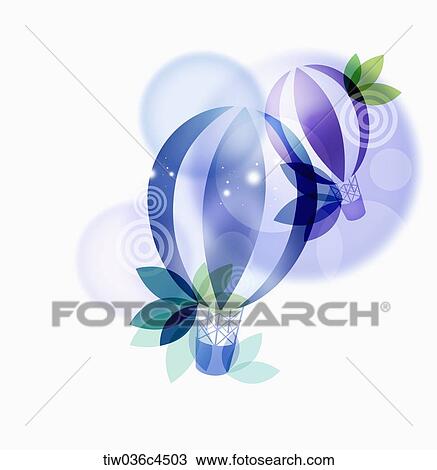 artistic design of hot air balloons View Large Illustration Drawing - artistic design of hot air balloons. Fotosearch