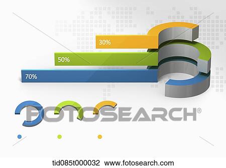 bar charts on top of pie charts View Large Illustration Drawing - bar charts on top of pie charts. Fotosearch