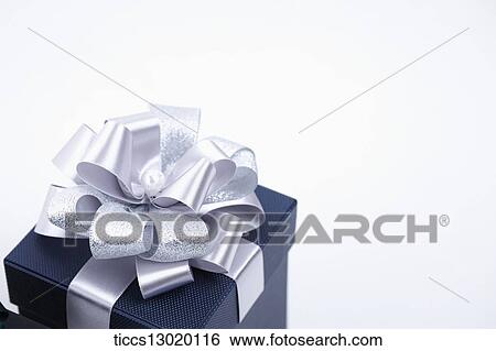 blue gift box with blue ribbons View Large Illustration Stock Illustration - blue gift box with blue ribbons. Fotosearch