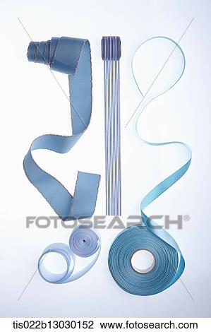Drawing - blue ribbons. Fotosearch