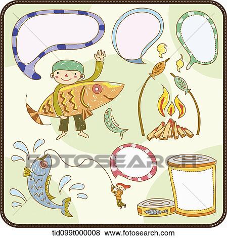 characters with speech bubbles of fishing View Large Illustration Stock Illustration - characters with speech bubbles of fishing. Fotosearch