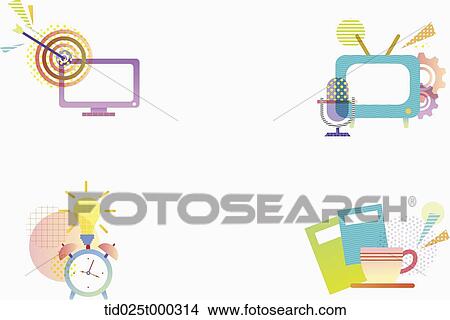 Stock Illustration - colourful illustration set . Fotosearch