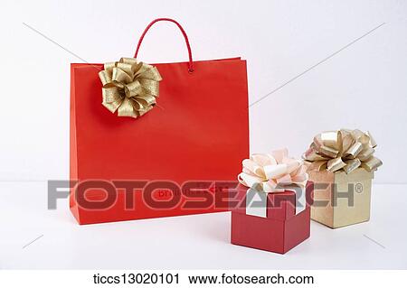 Clip Art - gift boxes and gift bag. Fotosearch