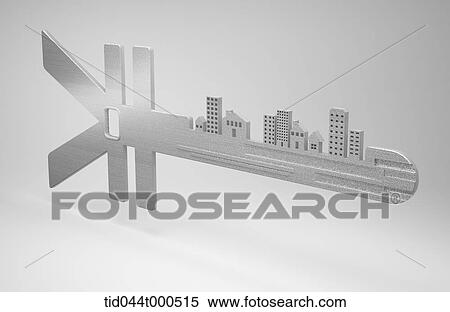 Stock Illustration - graphic illustration of a city on Yuan sign. Fotosearch