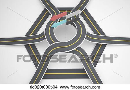 Stock Illustration - graphic illustration of a non traffic city. Fotosearch