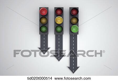 Stock Illustration - graphic illustration of a traffic lights. Fotosearch