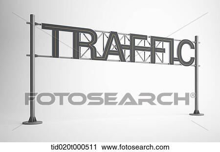 graphic illustration of a word traffic View Large Illustration Clip Art - graphic illustration of a word traffic. Fotosearch