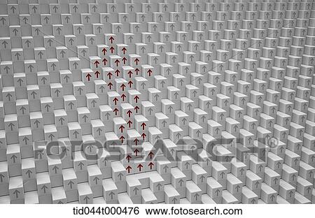 Stock Illustration - graphic illustration of boxes and arrows. Fotosearch