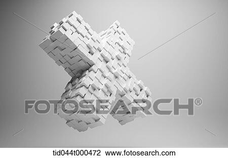 graphic illustration of boxes forming a hospital sign View Large Illustration Drawing - graphic illustration of boxes forming a hospital sign. Fotosearch