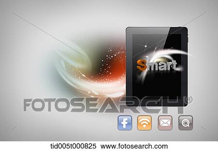 icons under a mobile device featuring a word smart View Large Illustration Stock Illustration - icons under a mobile device featuring a word smart. Fotosearch
