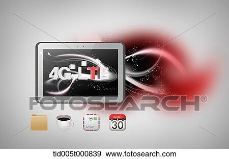 icons under a mobile device featuring a word LTE View Large Illustration Stock Illustration - icons under a mobile device featuring a word LTE. Fotosearch
