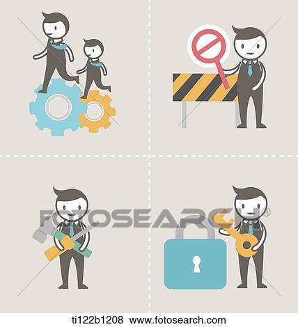 illustration characters different actions View Large Illustration Stock Illustration - illustration characters different actions. Fotosearch