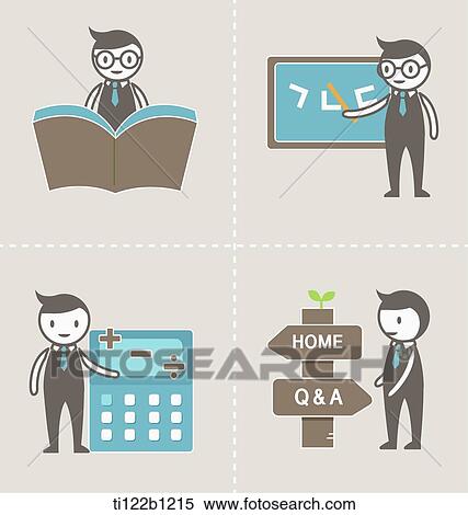 Stock Illustration - illustration characters of teaching. Fotosearch