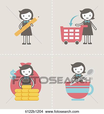 Stock Illustration - illustration characters of woman. Fotosearch