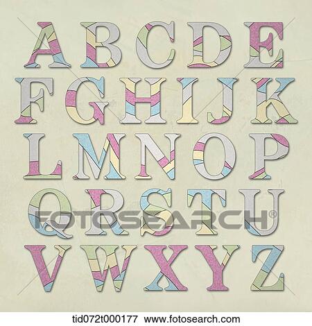 Illustration Design Of Alphabet Stock Illustration Tid072t Fotosearch