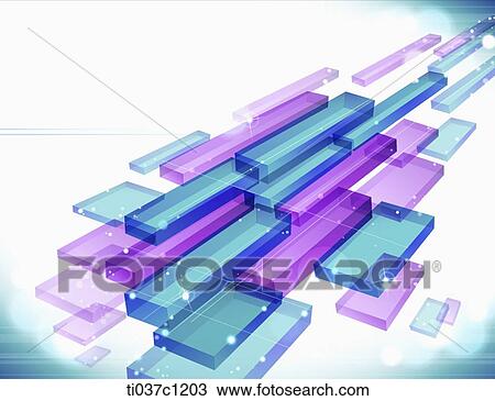 Drawing - illustration design painting of rectangles. Fotosearch