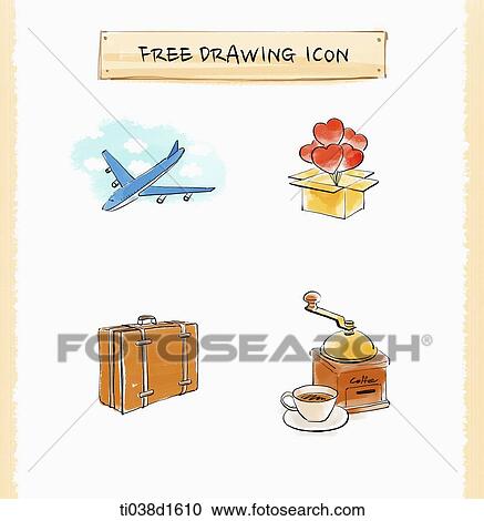 illustration drawing of icons View Large Illustration Clipart - illustration drawing of icons. Fotosearch