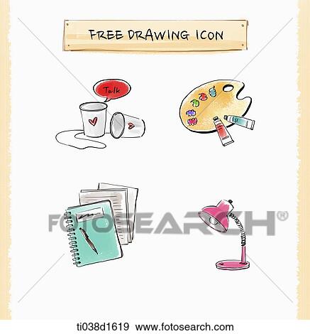 Stock Illustration - illustration drawing of icons. Fotosearch