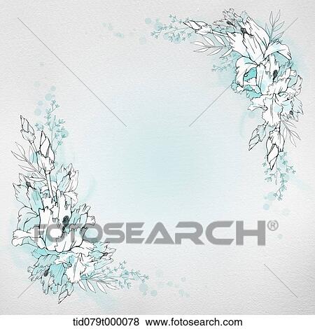 illustration flower frame in purple View Large Illustration Stock Illustration - illustration flower frame in purple. Fotosearch