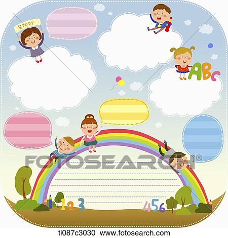 Clipart - illustration memo template . Fotosearch