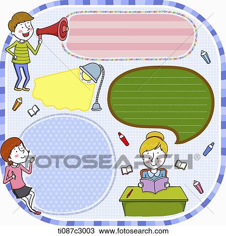 illustration memo template in concept of studying View Large Illustration Drawing - illustration memo template in concept of studying. Fotosearch