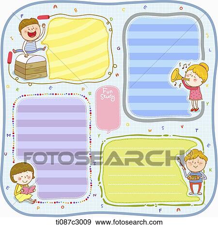 illustration memo template in concept of school View Large Illustration Stock Illustration - illustration memo template in concept of school. Fotosearch