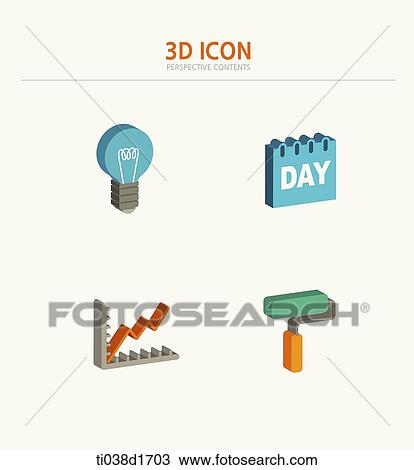 illustration of 3d icons View Large Illustration Drawing - illustration of 3d icons. Fotosearch